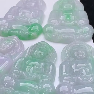 Wholesale Natural Burmese Jadeite A-Grade Unisex Spicy Guanyin Jade Pendant Jewelry