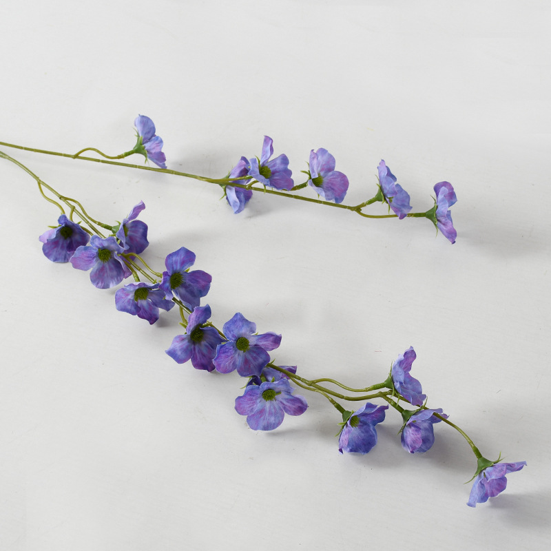 Flores artificiales moradas para bodas, estilo Monet, arreglos florales para el suelo del salón de bodas, flores de seda morado claro.