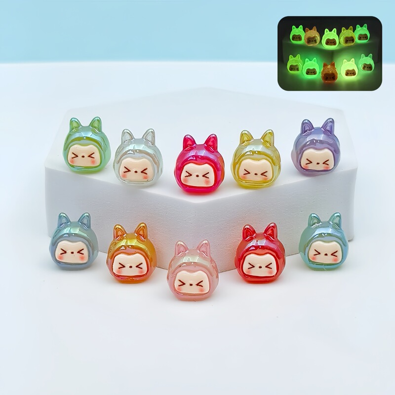 Electroplated luminous small sun mini k three-dimensional cute grain tide play jewelry accessories ornaments live blind bag accessories wholesale