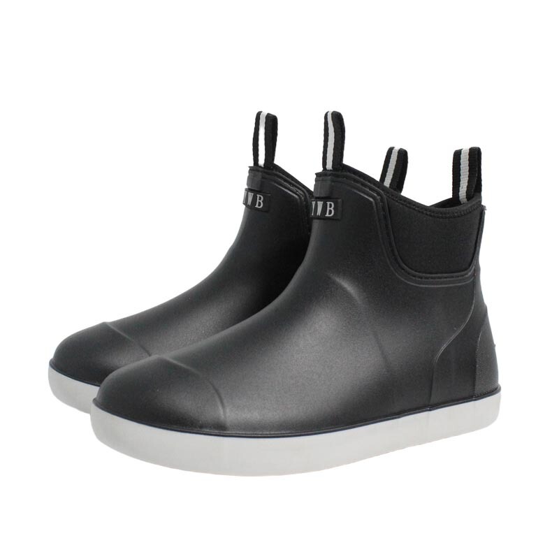 Men's Flat-Soled Mid-High Rain Boots, Rubber Fishing Shoes, Breathable Single-Style Waterproof Deck Boots, Sea Fishing Water Boots, Soft-Soled Boots