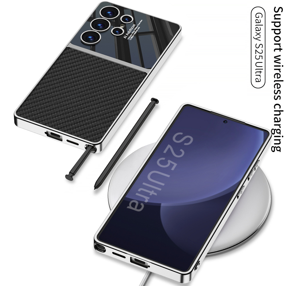 Capa protetora para celular Samsung S26 Ultra aplicável a todas as fronteiras, capa para Samsung S25 Ultra, capa de metal lisa e resistente._voghion.com