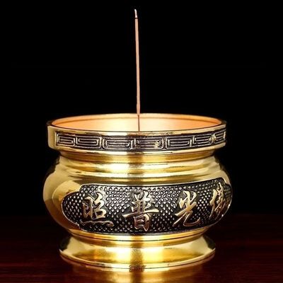 Pure copper alloy Incense burner household Worship Incense burner make offerings to Buddha indoor Mammon Vaporizer a buddism godness guanyin Incense burner Ex-