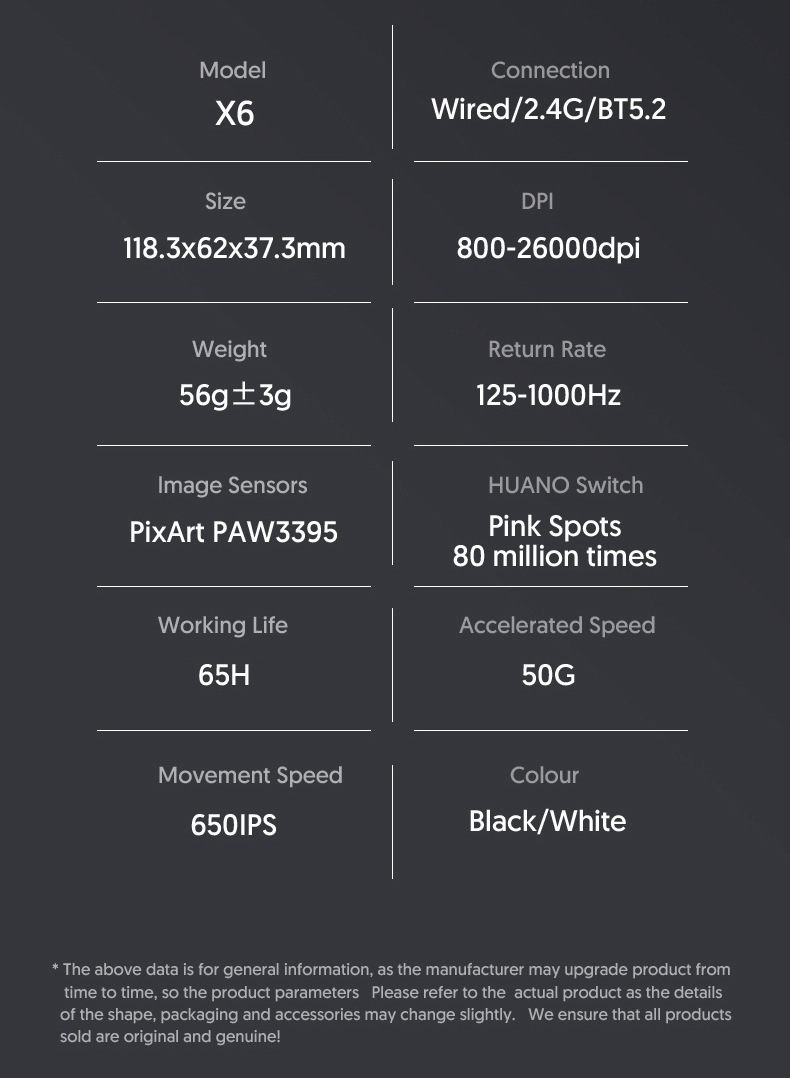 Attack Shark X6 Lightweight Wireless Gaming Mouse With Rgb Base_voghion.com