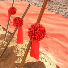 工程项目开工启动开业庆典奠基仪式红绣球铁铲花球铁锹装饰大红花