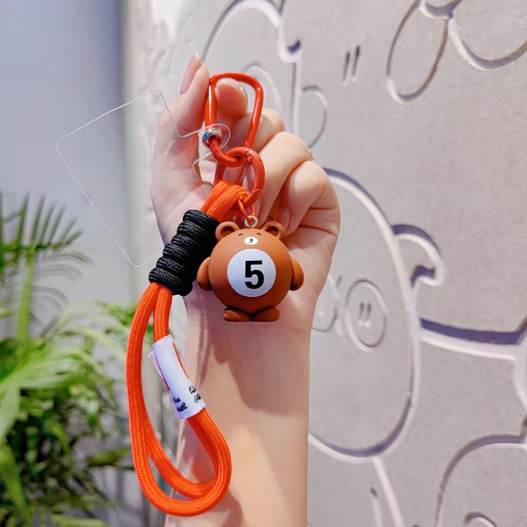 Original lindos billar animal personalidad simple llavero de automóvil bolsos para hombres y mujeres hermosos colgantes al por mayor