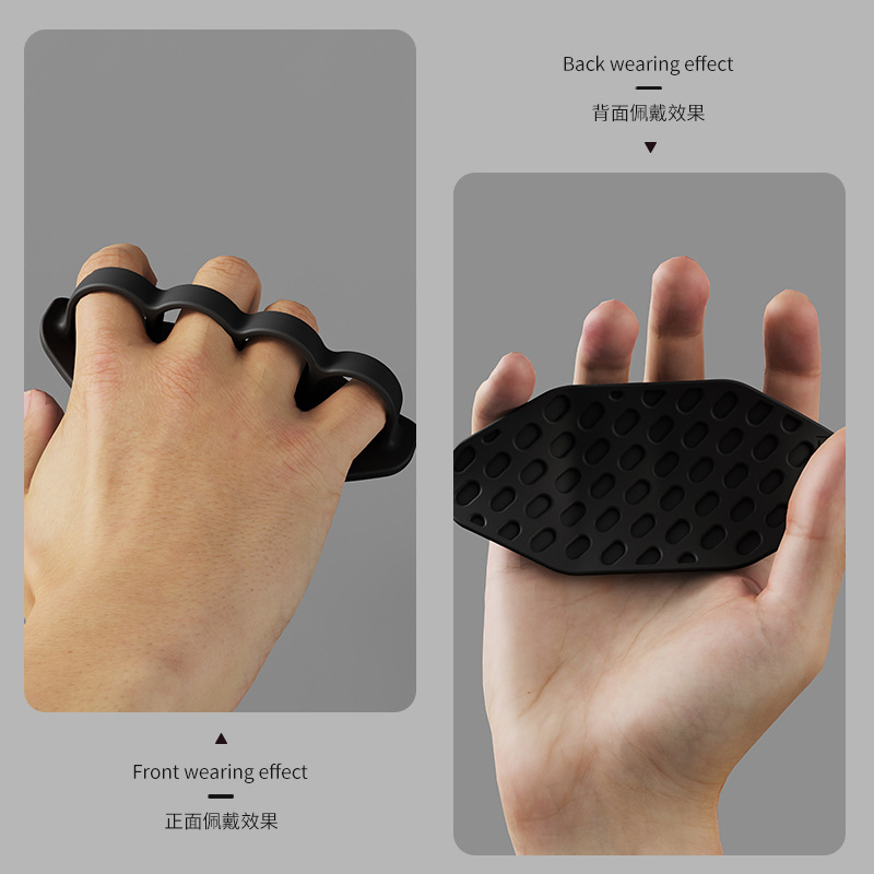 亚马逊举重防滑健身握把 Grip strengthener举重握力护掌手指锻炼|undefined