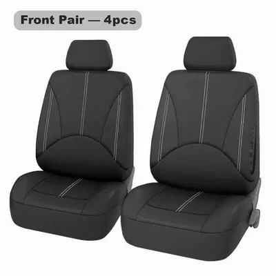 Cross-Border Universal Car Seat 9-Piece Seat cushion, seat cover - black-4-piece-set