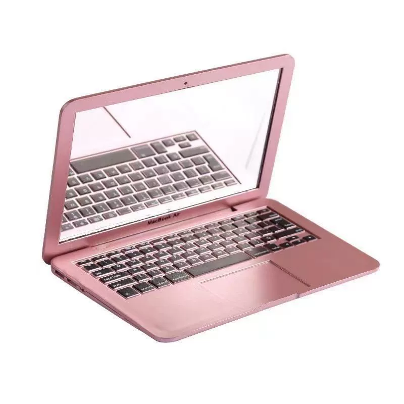 Handheld Folding Mirror (Apple-style Small Laptop Design), Compact Pocket Mirror, 3 Colors