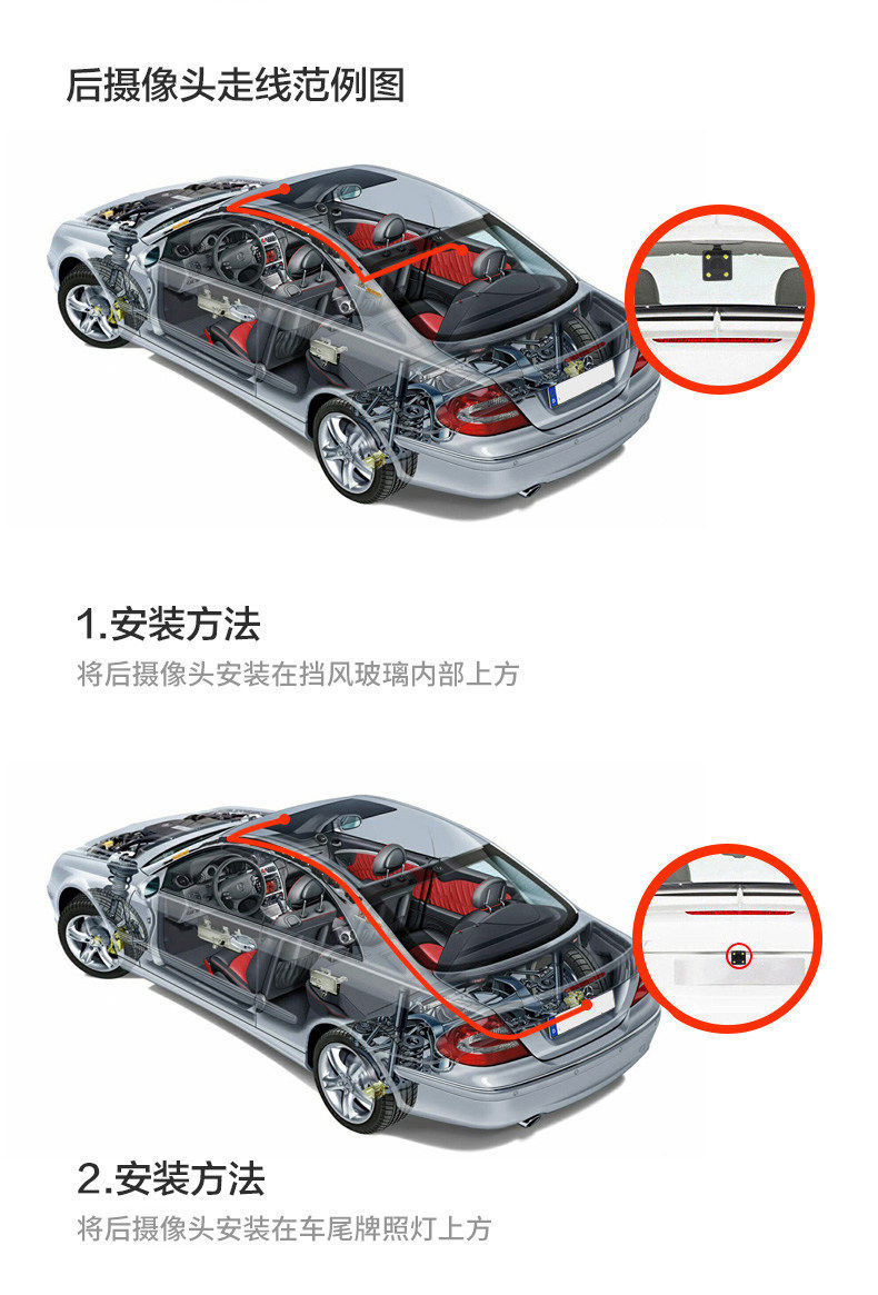 Suitable for Lingdu dashcam 360-degree panoramic high-definition night vision front and rear dual-camera car, no installation or wiring required 202