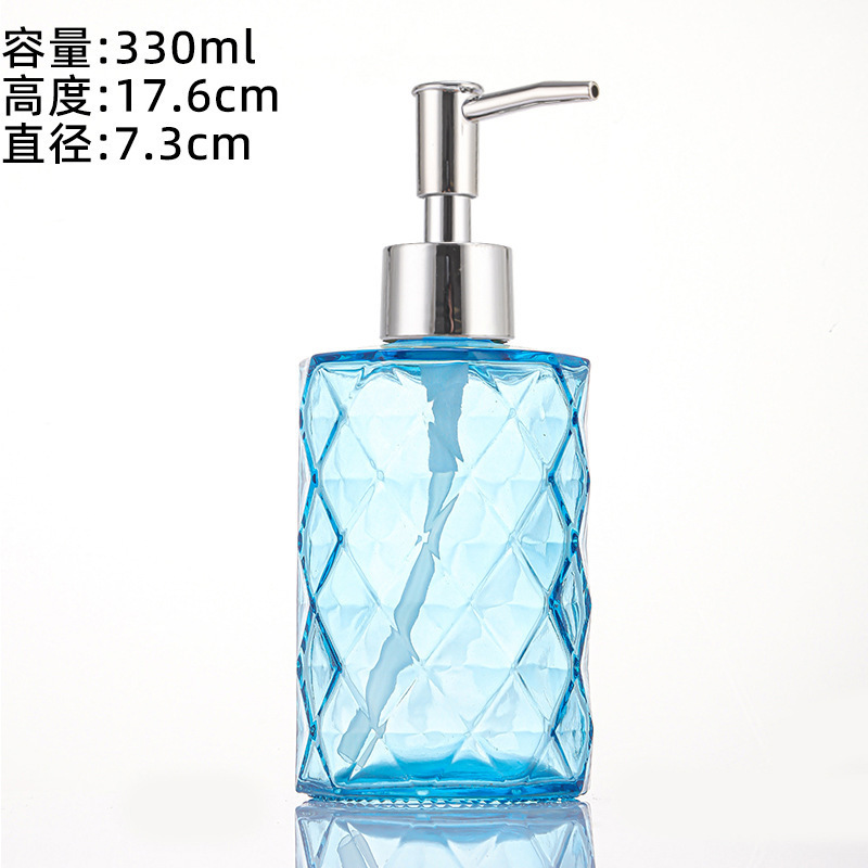 Dispensador de Jabón Líquido de Vidrio con Bomba de Presión y Antideslizante para Baño y Hotel image 10