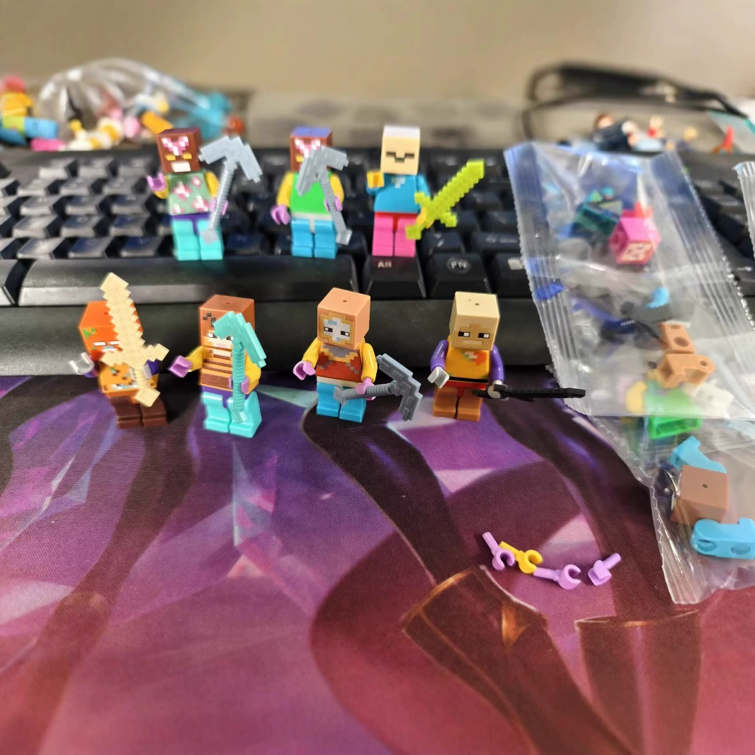 Lego, minifigures, constructor, magnetic toy, square head, Birthday gift