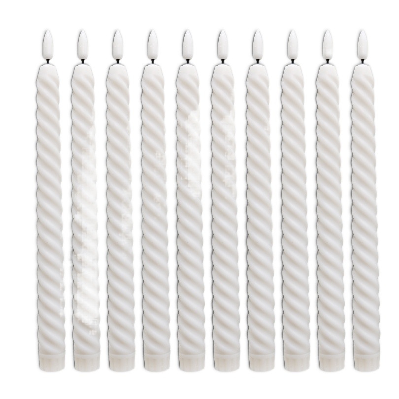 Transfronterizo de control remoto LED barra larga vela electrónica luz de la boda de cera de la barra de Halloween luz decorativa de plástico espiral bala