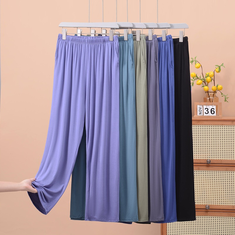 Spring and Autumn New Design Sense Men's Loose Straight Pants Modal Casual plus size Pants Simple Home Pants