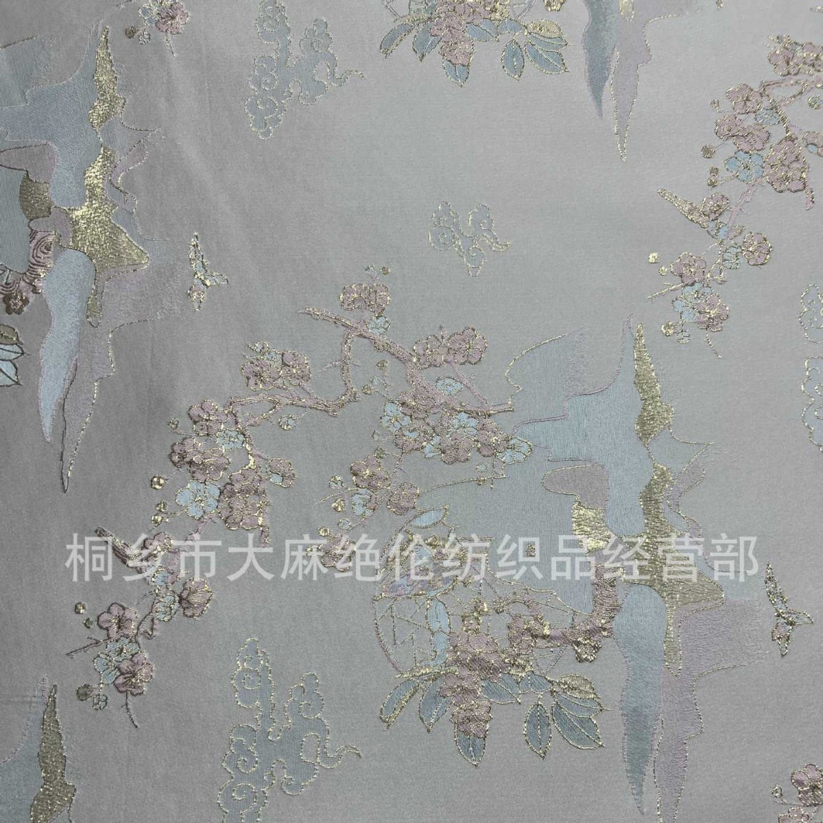 【织金山水】批发新中式锦绸缎面料马甲童装旗袍织锦提花布料