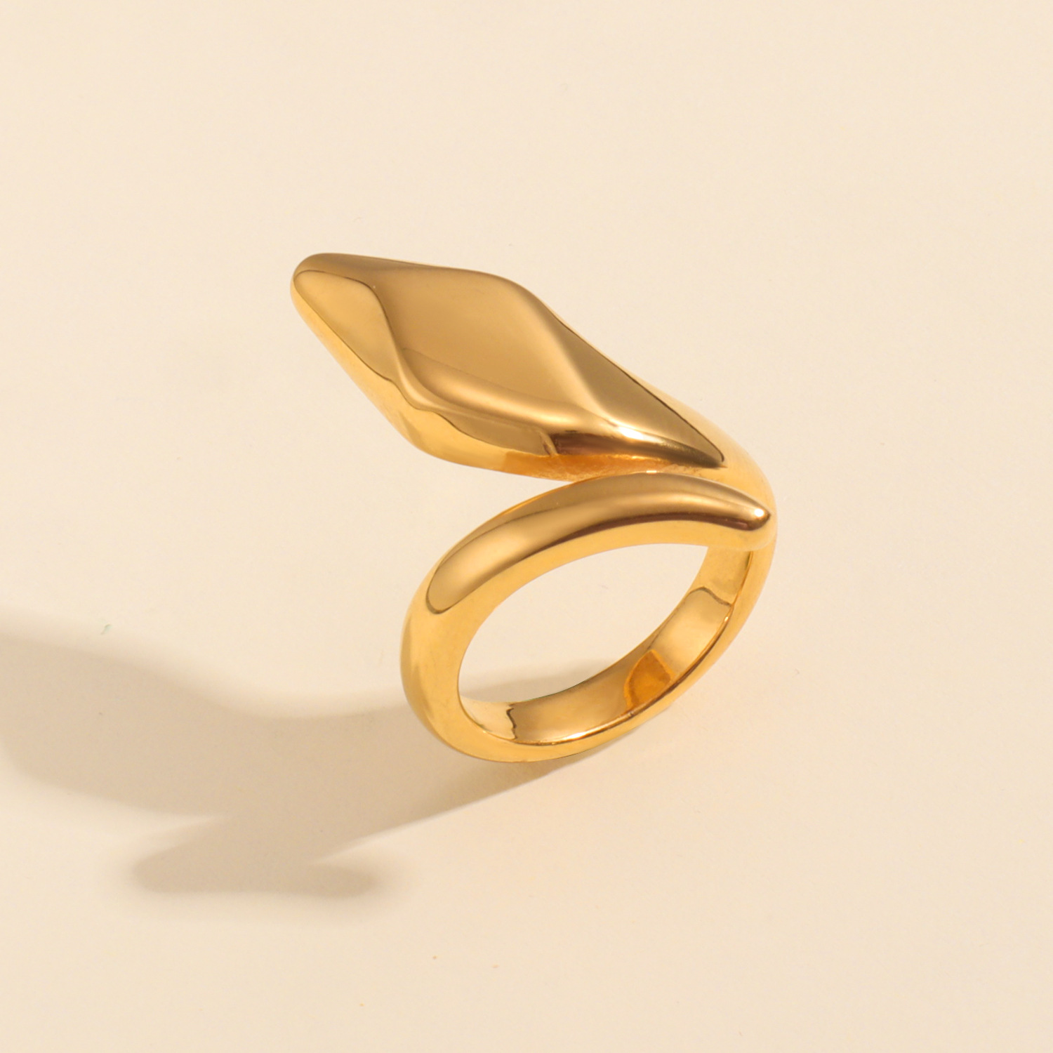 Open Rings Classification 316 Stainless Steel  Ion Plating (IP) Geometric Lady Open Rings For Women's