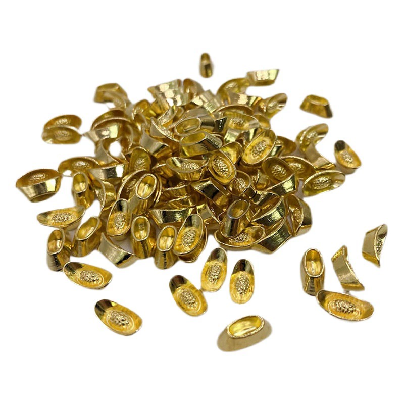 Мини имитация золотого слитка твердый маленький золотой слиток рог изобилия бак декоративные аксессуары DIY сплав слиток оптом