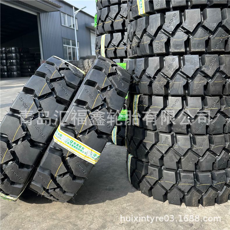 石材厂矿山专用叉车轮胎650-10充气轮胎花纹 成套 供单位