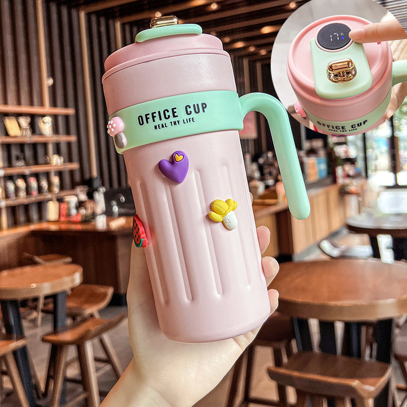 コーヒーカップ316ステンレス保温カップハンドル付き高颜値女性随行カップ携帯車載カッププレゼント|undefined