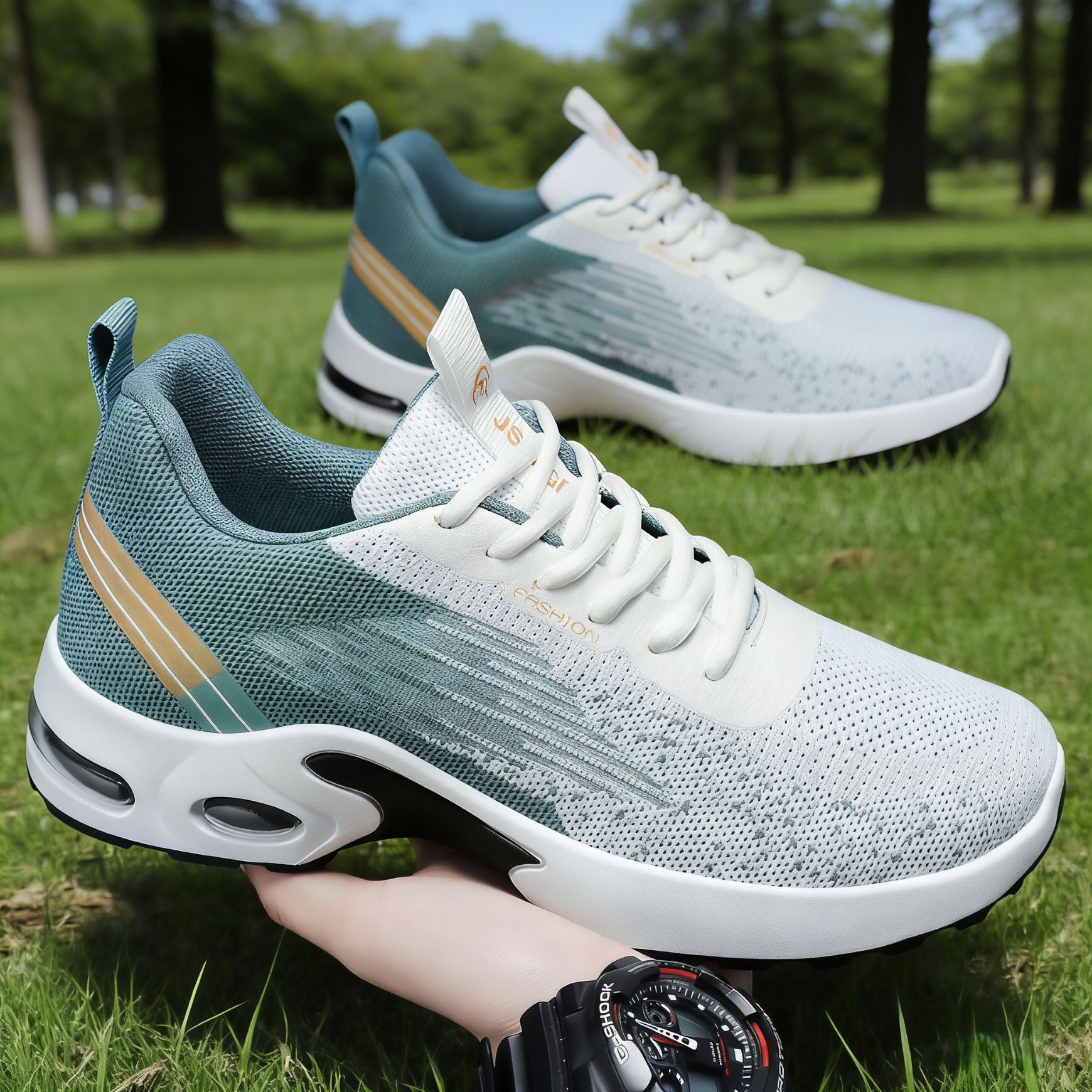 Zapatos para Hombre, Zapatos Deportivos, Nuevos Modelos de Primavera, Venta al por Mayor Transfronteriza, Zapatos con Amortiguación de Aire de Talla Grande, Zapatos Deportivos Casuales Transpirables de Malla