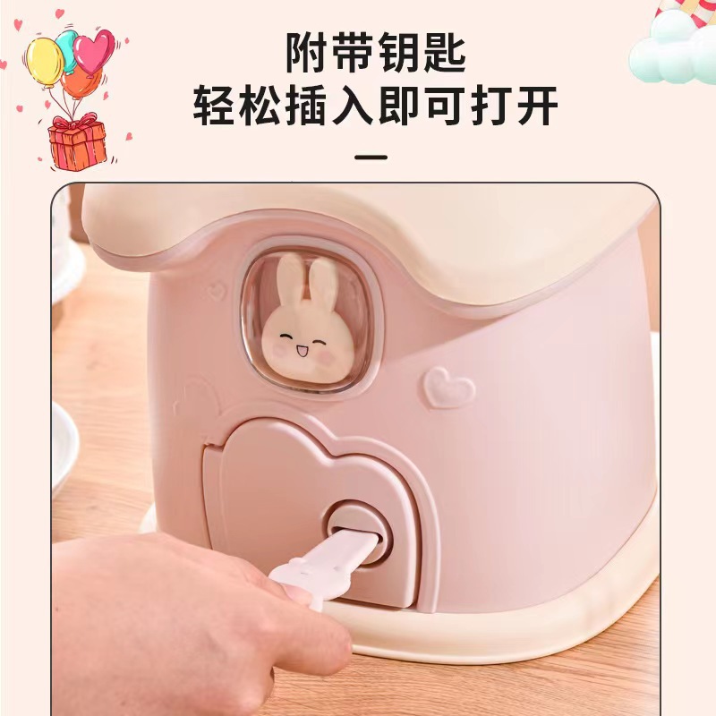Children's cartoon cute mushroom house savings bank high-quality girl gift can store and withdraw paper money and coins bank