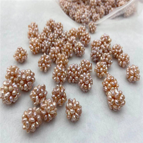 Factory Direct Supply Handmade Natural Freshwater Pearl Ball DIY Earrings Drop Earrings Hair Accessories Wholesale