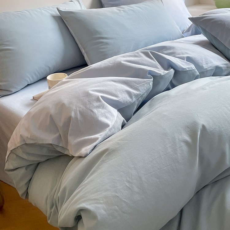 Juego de cuatro piezas de algodón 100 cama de dormitorio de algodón de tres piezas sábanas, edredón, funda de edredón, funda de edredón, cama individual para niños 4