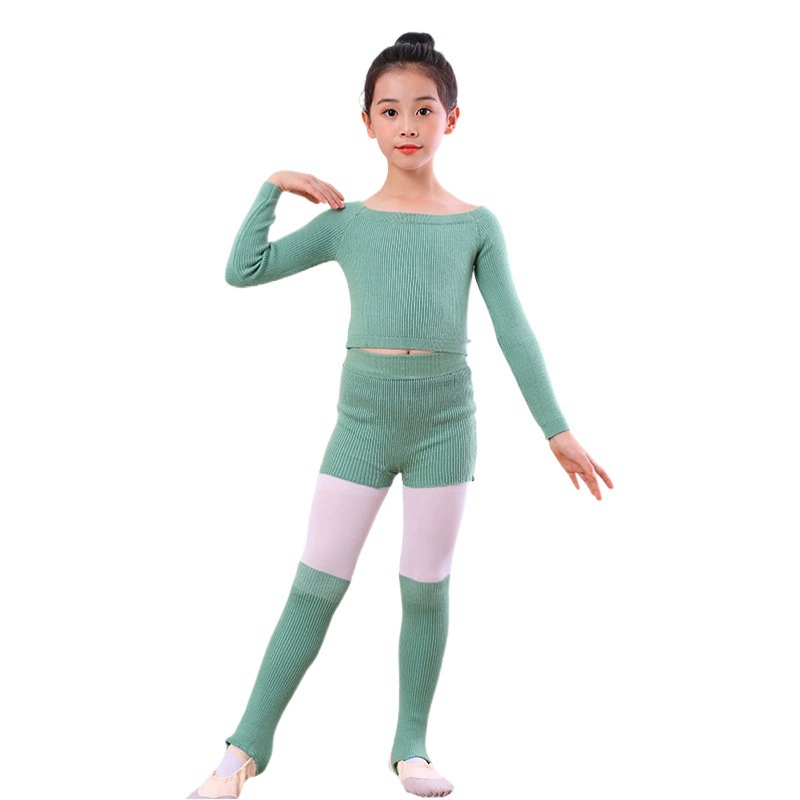 Детский танцевальный свитер серый тренировочная одежда для девочек