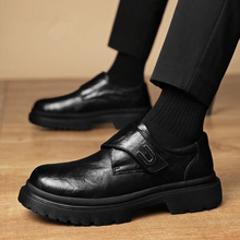 男士皮鞋春季英伦风男鞋厚底商务休闲皮鞋通勤百搭简约休闲男鞋