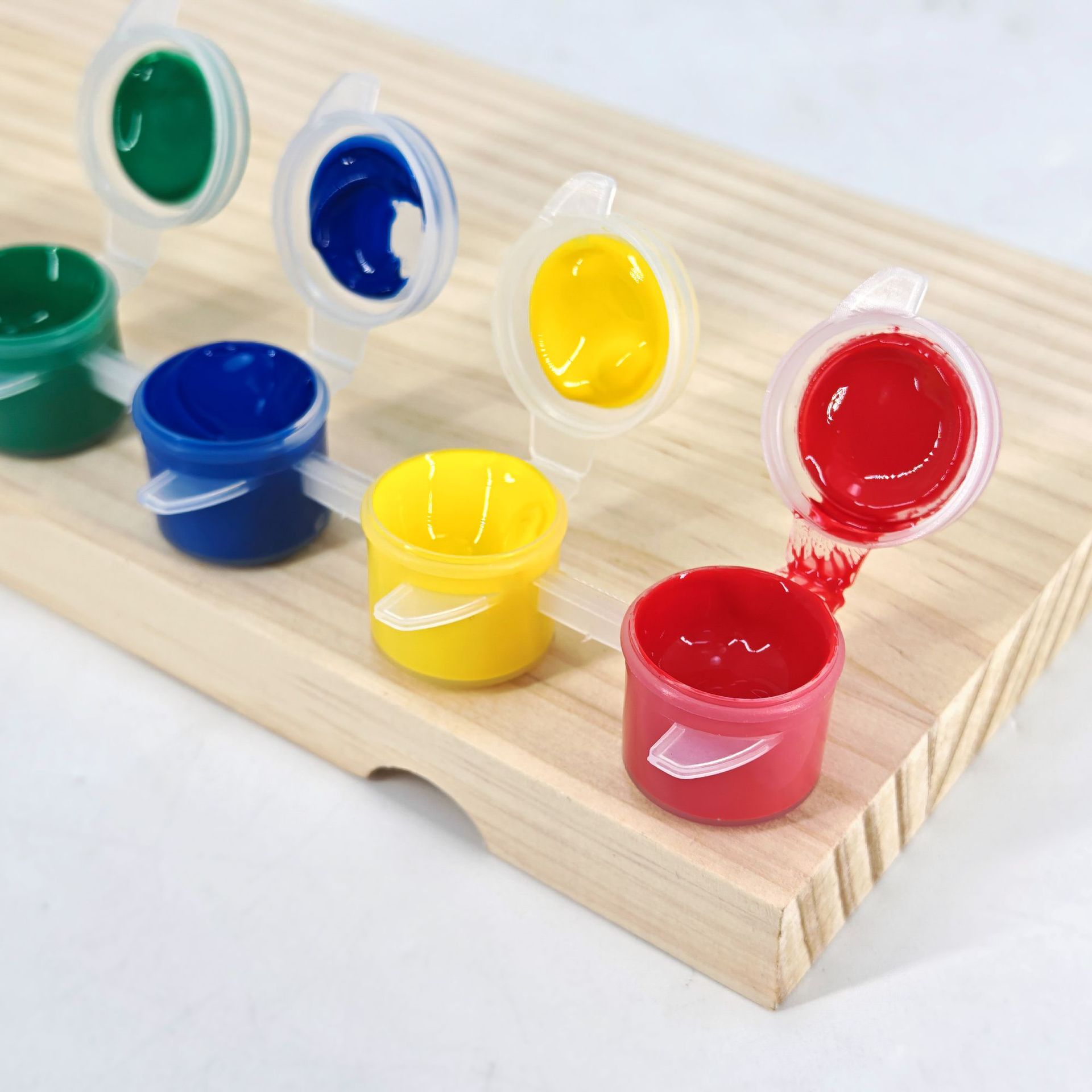 12 colores en un conjunto de pigmentos de acrílico mayorista para niños DIY hechos a mano pintura al polvo de huevo pintura tira de pigmento