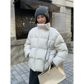 THE MIND新国标90白鸭绒立领羽绒服女2025冬保暖面包服外套T5778D