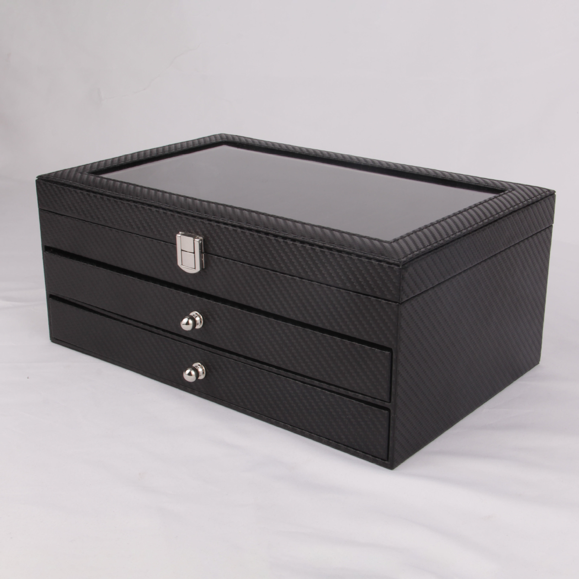 En stock al por mayor caja de la pluma 36 caja de presentación de la pluma de cuero 36-bit PU pluma caja de almacenamiento caja de papelería entrega