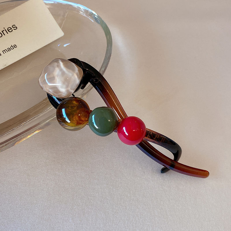 Temperamento coreano de alta gama gelatina pudín torsión clip cabello de alta calidad un clip de estilo estilo estilo de cabello