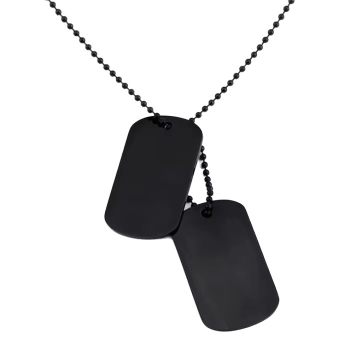 Procesamiento transfronterizo de etiquetas brillantes con dibujos y muestras Collar de hombre con letras LOGO Collar de acero de titanio