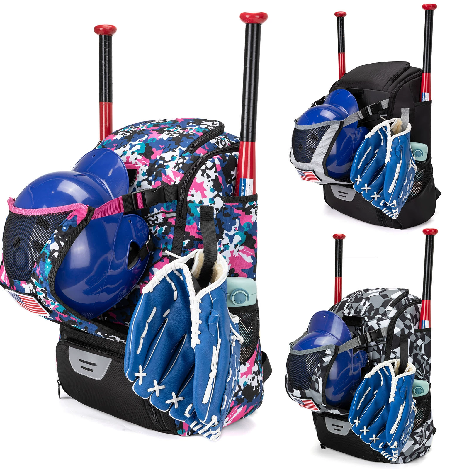 Новая трансграничная сумка для бейсбола и софтбола, рюкзак для спортивного инвентаря, большой вместимости, профессиональный, от производителя, портативный