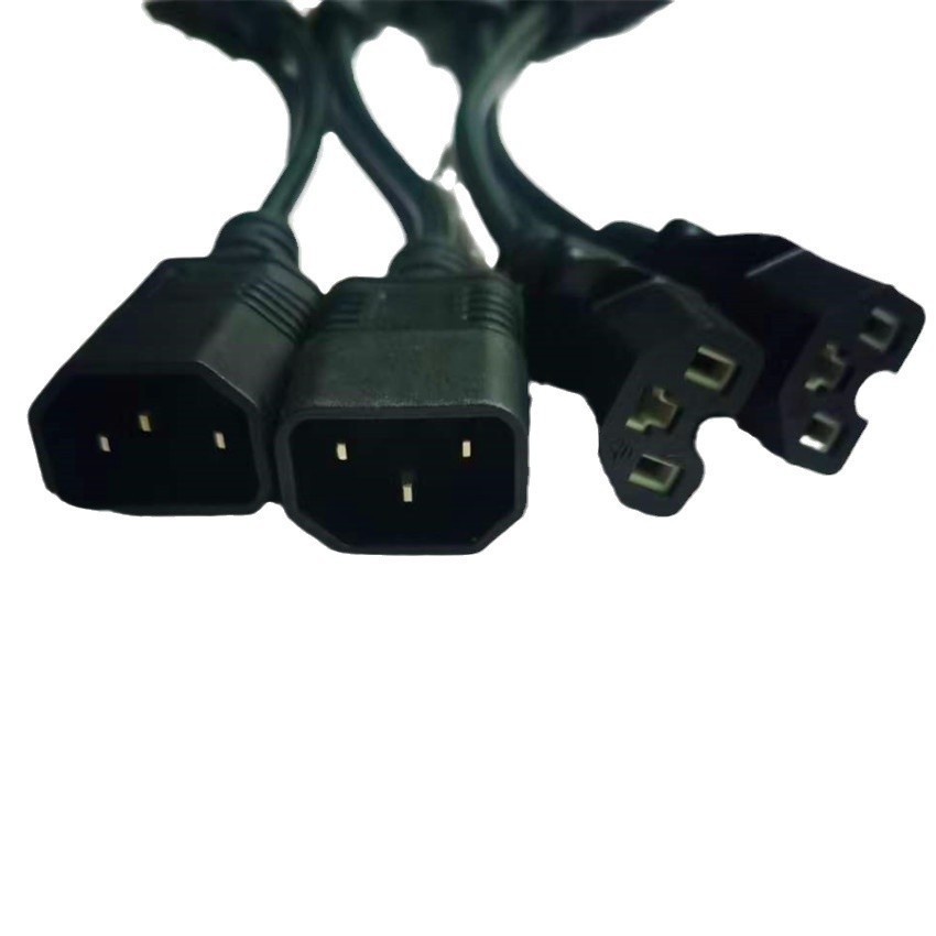 电动车彩显转换插头 电动车自行车T型品头连接插头 0.2米0.75平