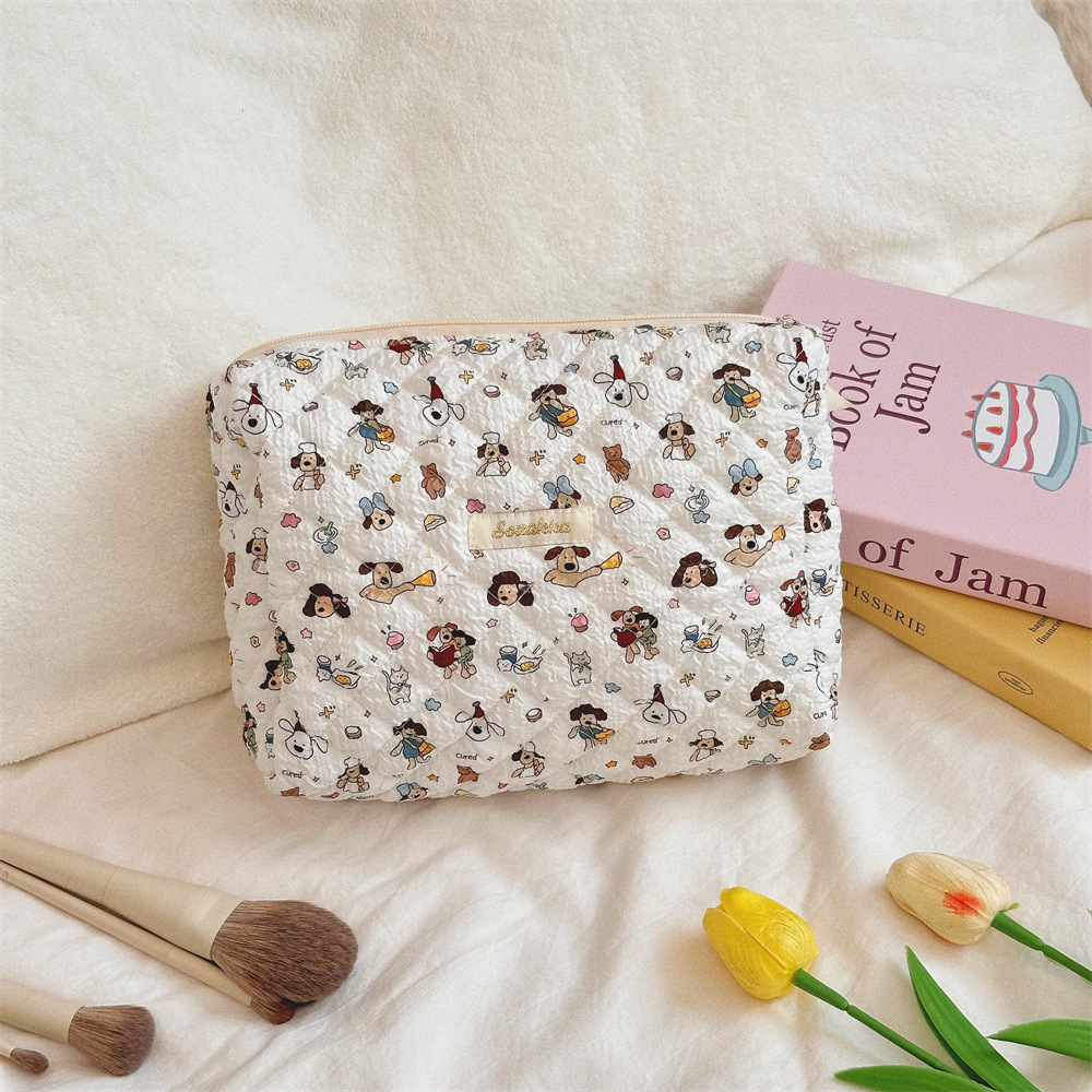 4681 embossed hand-held makeup bag, large-capacity portable storage bag, cute toiletry bag, travel storage bag undefined