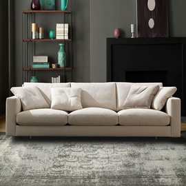 简约直排沙发客厅新款棉麻布艺沙发支持来图定制来样定制来料加工