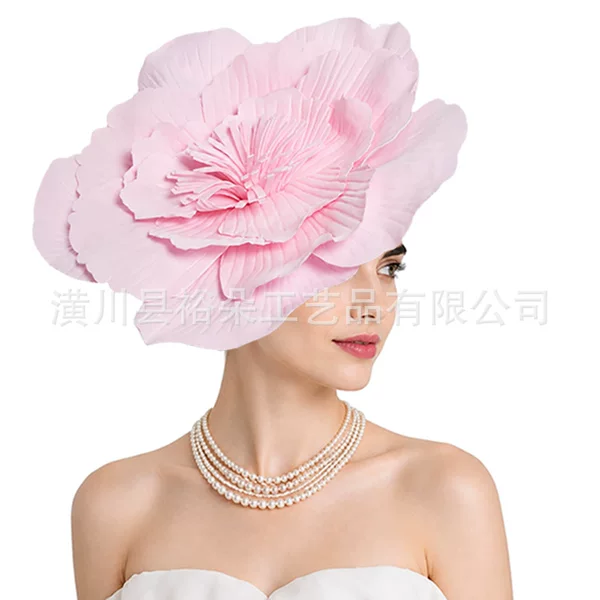 European and American fashion exaggerated floral headwear for photo shoots, hair accessories for the Horse Racing Festival, bridal wedding headpieces, Christmas headwear