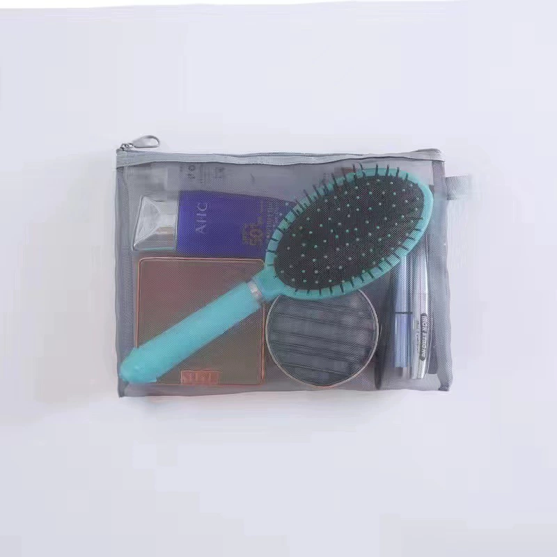 Handheld Cosmetic Bag, Transparent Mesh Travel Pouch, Multipurpose Makeup Storage