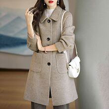 毛呢外套女2025春秋新款韩版宽松呢子外套中长款气质羊毛大衣