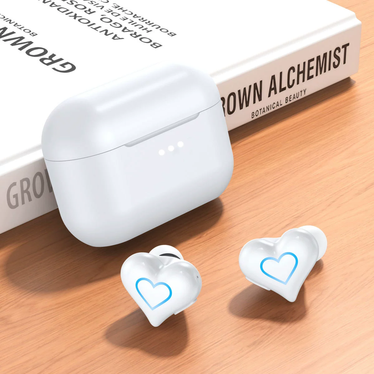 Беспроводные наушники HEARTBUDS в форме сердца, Bluetooth 5.3, LED- подсветка, Type-C, 20 ч воспроизведения