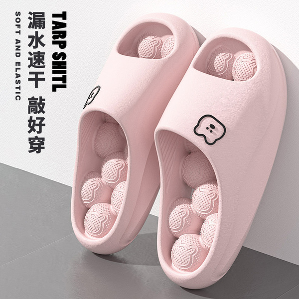 여성용 신형 에바 샌들, 통기성 좋은 두꺼운 밑창 슬리퍼, 샤워시 물이 새지 않음, 미끄럼 방지, 똥 밟는 느낌, 남성용 가정용 실내 슬리퍼