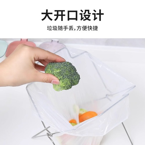 Household Stainless Steel Trash Bag Rack, Foldable Kitchen Storage Stand, Kitchen Shelf Organizer