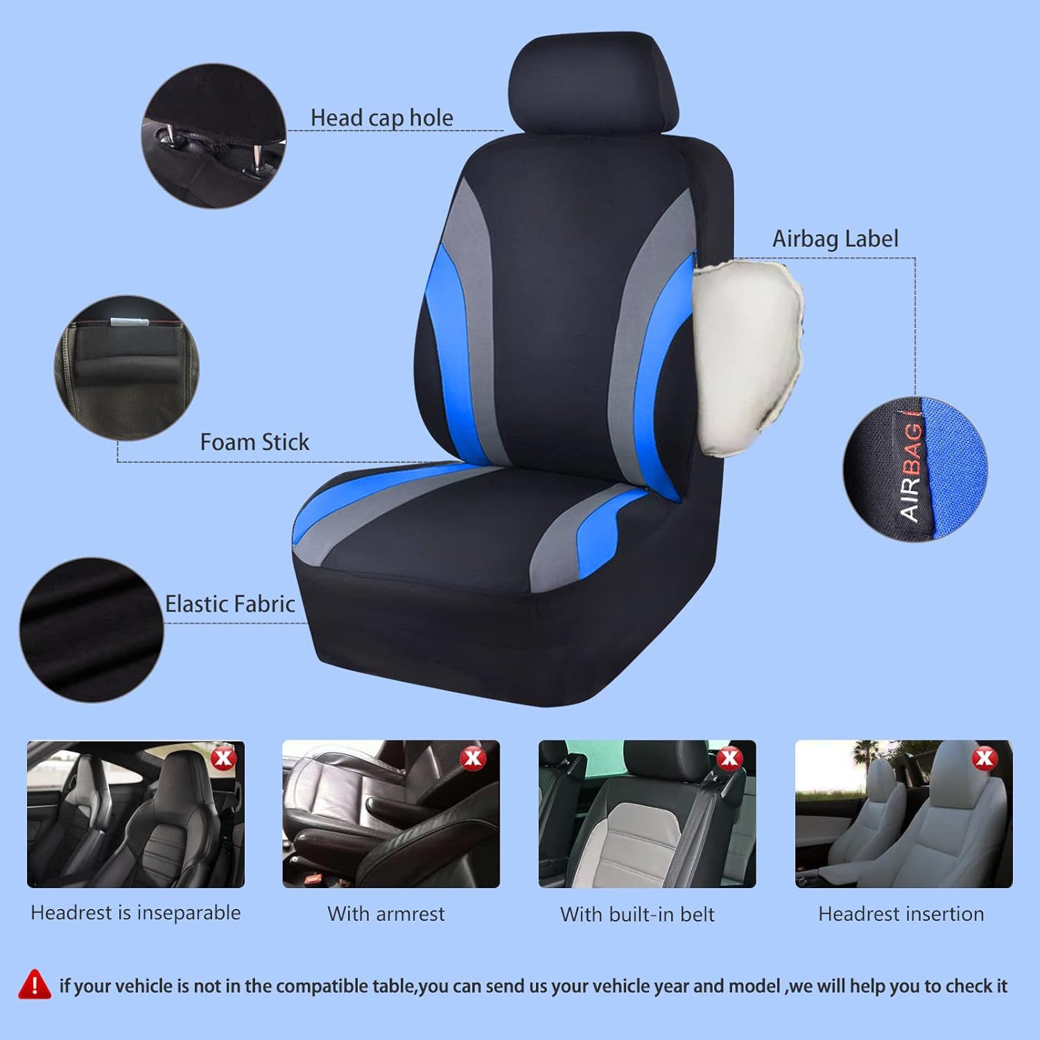 Source Factory Double Waistline All-Season Fabric Car Seat Cushion Hot-Selling on Amazon, Temu, Southeast Asia, Europe, and America