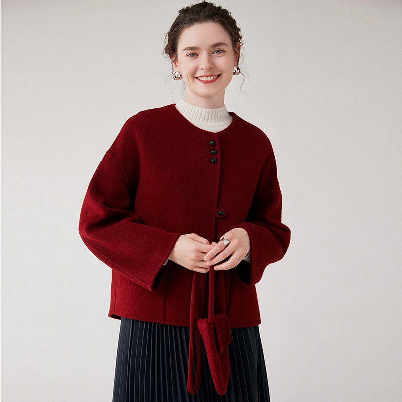 Women's pure wool double-sided short coat, new autumn and winter elegant style, suitable for petite figures, versatile and stylish Women's pure wool double-sided short coat, new autumn and winter elegant style, suitable for petite figures, versatile and stylish