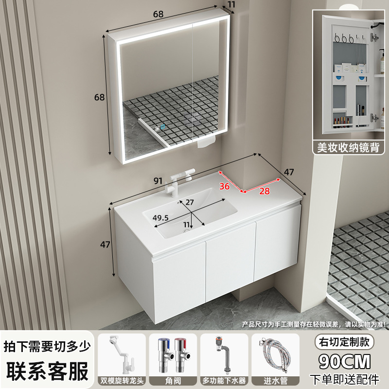 Ángulo cortado panal de abeja gabinete de baño cerámica integral lavabo de forma especial tamaño de inodoro envase lavabo de columna de tubo