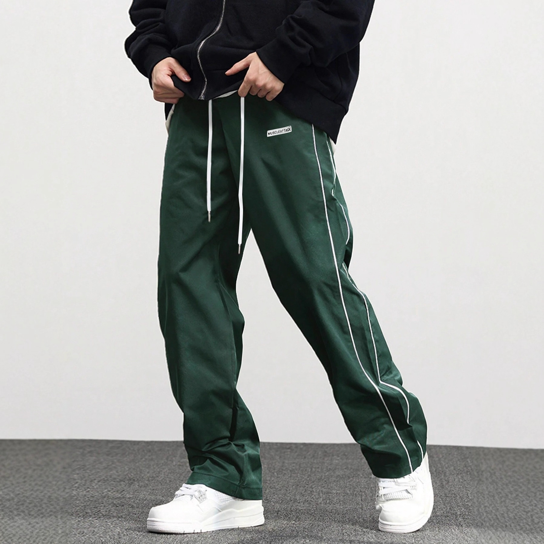 New Woven European And American High Street Fashion Brand Retro Casual Jogger Pants Men's Cross-Border Dropshipping_voghion.com