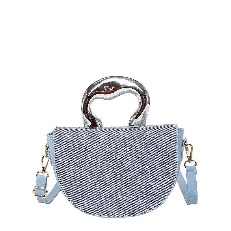Bolso de diseño de nicho 2025 primavera nuevo bolso de mujer bolso de hombro de moda personalizado bolso de mensajero de costura de color de contraste marea