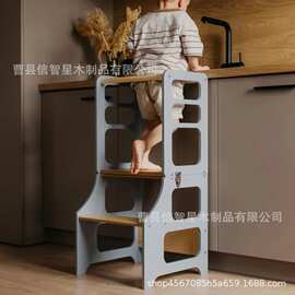 工厂批发儿童折叠梯凳家用室内多功能儿童梯子北欧木质宝宝椅
