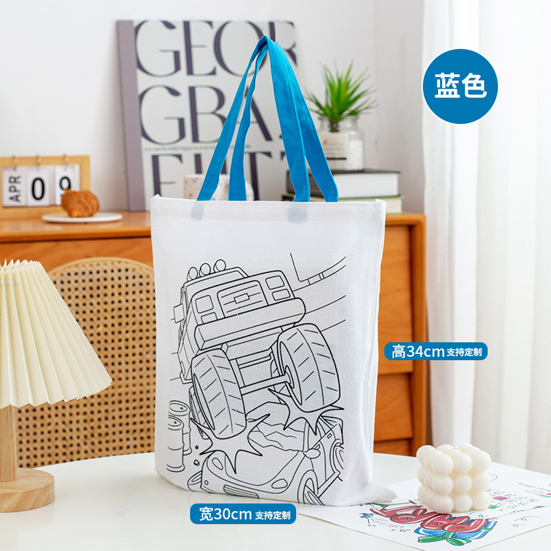 スポットキャンバスバッグ diy バッグ絵画空白ファッション落書き学生手描きバッグキャンバスバッグカスタムロゴ|undefined